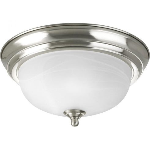 Progress Dome Glass CTC P3924 09 1 60 Watt MED CLOSE TO CEILING in Brushed Nickel Finish Model: P3924-09
