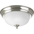 Progress Dome Glass CTC P3924 09 1 60 Watt MED CLOSE TO CEILING in Brushed Nickel Finish Model: P3924-09