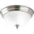 Progress Dome Glass CTC P3924 09 1 60 Watt MED CLOSE TO CEILING in Brushed Nickel Finish Model: P3924-09