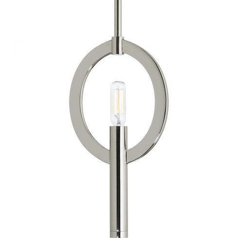 Progress Draper Collection One Light in Polished Nickel Luxe Mini Pendant Light Model: P5061-104