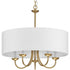 Progress Drum Shade P4217 09 5 60 Watt CAND CHANDELIER in Brushed Nickel Finish Model: P4217-09