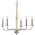 Progress Durrell P400199 009 5 60 Watt CAND CHANDELIER in Brushed Nickel Finish Model: P400199-009