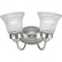 Progress Economy Fluted Glass P3288 09 2 100 Watt MED BATH BRKT in Brushed Nickel Finish Model: P3288-09