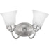 Progress Economy Fluted Glass P3288 09 2 100 Watt MED BATH BRKT in Brushed Nickel Finish Model: P3288-09