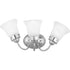 Progress Economy Fluted Glass P3289 09 3 100 Watt MED BATH BRKT in Brushed Nickel Finish Model: P3289-09