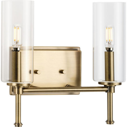 Progress Elara P300357 009 2 60 Watt CAND BATH BRACKET in Brushed Nickel Finish Model: P300357-009
