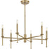 Progress Elara P400294 009 6 60 Watt CAND CHANDELIER in Brushed Nickel Finish Model: P400294-009