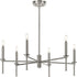 Progress Elara P400294 009 6 60 Watt CAND CHANDELIER in Brushed Nickel Finish Model: P400294-009