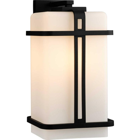 Progress Ellery Collection One Light in Black Modern Farmhouse Large Outdoor Wall Lantern Model: P560170-031