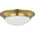 Progress Etched Glass Close-to-Ceiling P350146 009 1 60 Watt MED FLUSH MOUNT in Brushed Nickel Finish Model: P350146-009