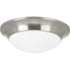 Progress Etched Glass Close-to-Ceiling P350146 009 1 60 Watt MED FLUSH MOUNT in Brushed Nickel Finish Model: P350146-009