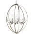 Progress Evoke Collection Six Light in Antique Bronze Clear Glass Luxe Chandelier Light Model: P400026-020