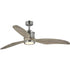 Progress Farris P250002 009 30 60IN 3 BLADE FAN LED LGT in Brushed Nickel Finish Model: P250002-009-30