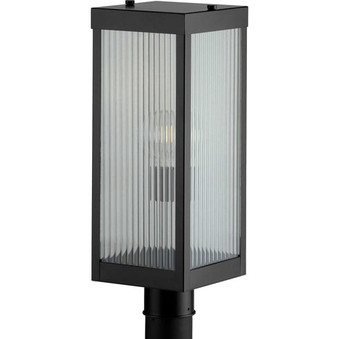 Progress Felton P540024 031 1 100 Watt MED POST LANTERN in Matte Black Finish Model: P540024-031