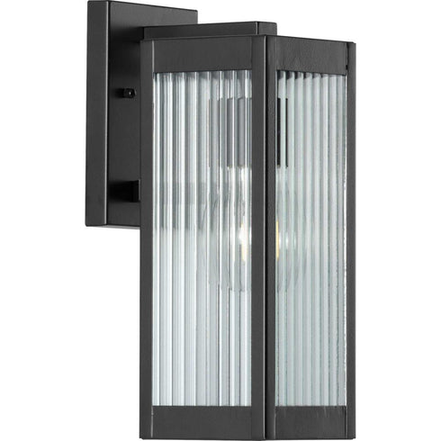 Progress Felton P560129 031 1 100 Watt MED WALL LANTERN in Matte Black Finish Model: P560129-031