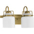 Progress Fessler P300439 009 2 Light BATH in Brushed Nickel Finish Model: P300439-009