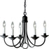 Progress Five Light P4008 09 5 60 Watt CAND CHAND in Brushed Nickel Finish Model: P4008-09