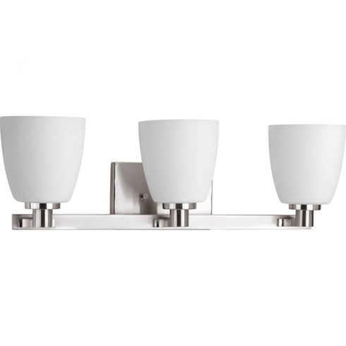 Progress Fleet P2167 09 3 100 Watt MED BATH BRACKET in Brushed Nickel Finish Model: P2167-09