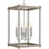 Progress Fontayne P500088 009 4 60 Watt CAND PENDANT in Brushed Nickel Finish Model: P500088-009