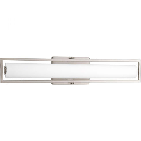 Progress Frame P2782 0930K9 1 35 Watt LED LINEAR VANITY in Brushed Nickel Finish Model: P2782-0930K9
