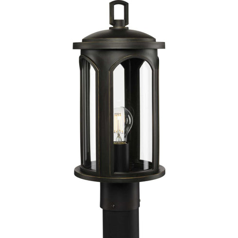 Progress Gables P540033 020 1 75 Watt MED POST LANTERN in Antique Bronze Finish Model: P540033-020