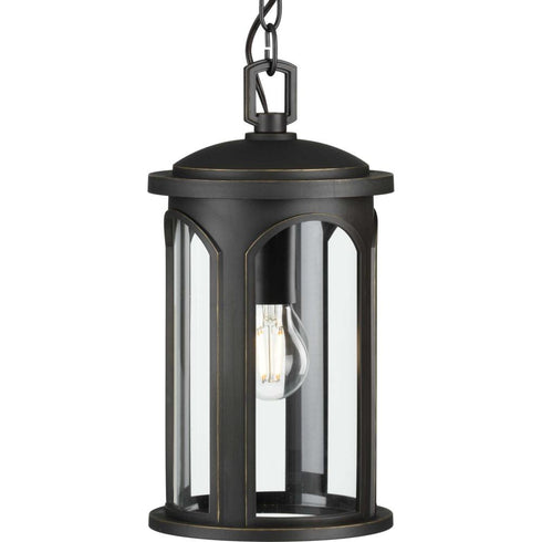 Progress Gables P550050 020 1 75 Watt MED HANGING LANTERN in Antique Bronze Finish Model: P550050-020