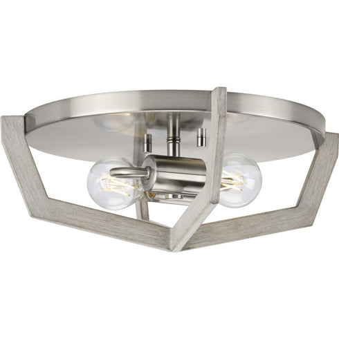 Progress Galloway P350224 009 2 Light FLUSHMT in Brushed Nickel Finish Model: P350224-009