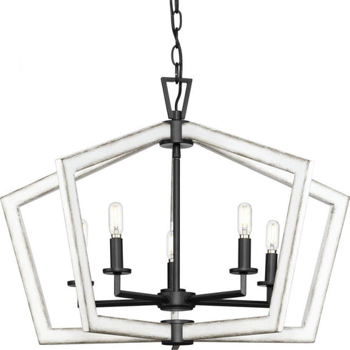 Progress Galloway P400301 009 5 Light CHANDELIER in Brushed Nickel Finish Model: P400301-009