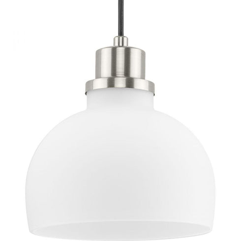 Progress Garris P500406 009 1 Light MINI PENDANT in Brushed Nickel Finish Model: P500406-009