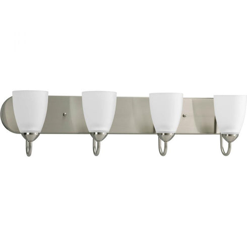 Progress Gather P2709 09 4 100 Watt MED BATH BRACKET in Brushed Nickel Finish Model: P2709-09