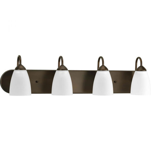 Progress Gather P2709 09 4 100 Watt MED BATH BRACKET in Brushed Nickel Finish Model: P2709-09