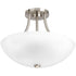 Progress Gather P3748 09 2 100 Watt MED SEMI FLUSH CONV in Brushed Nickel Finish Model: P3748-09