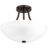 Progress Gather P3748 09 2 100 Watt MED SEMI FLUSH CONV in Brushed Nickel Finish Model: P3748-09