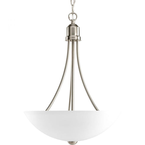 Progress Gather P3914 09 2 100 Watt MED INVERTED PENDANT in Brushed Nickel Finish Model: P3914-09