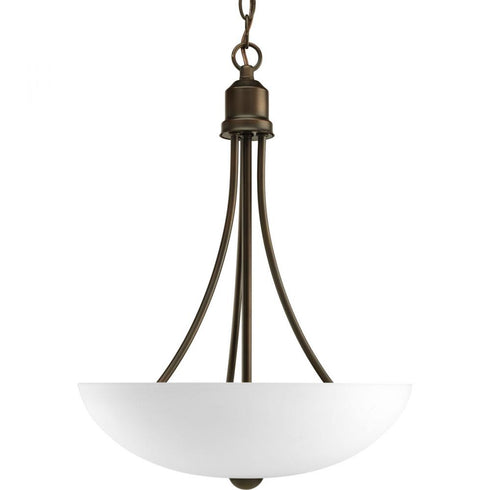 Progress Gather P3914 09 2 100 Watt MED INVERTED PENDANT in Brushed Nickel Finish Model: P3914-09