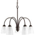 Progress Gather P4735 09 5 100 Watt MED CHANDELIER in Brushed Nickel Finish Model: P4735-09