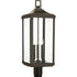 Progress Gibbes Street P540004 020 3 60 Watt CAND POST LANTERN in Antique Bronze Finish Model: P540004-020