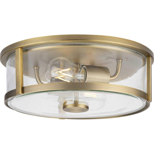 Progress Gilliam P350253 009 2 Light FLUSHMT in Brushed Nickel Finish Model: P350253-009
