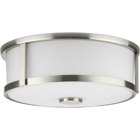 Progress Gilliam P350254 009 2 Light FLUSHMT in Brushed Nickel Finish Model: P350254-009