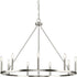 Progress Gilliam P400314 009 9 Light CHANDELIER in Brushed Nickel Finish Model: P400314-009