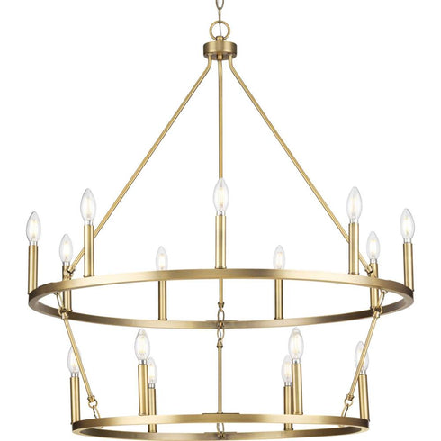 Progress Gilliam P400315 009 15 Light CHANDELIER in Brushed Nickel Finish Model: P400315-009