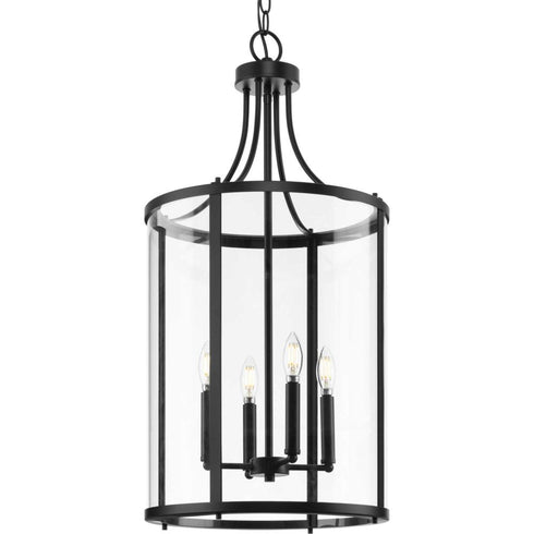 Progress Gilliam P500391 009 4 Light FOYER in Brushed Nickel Finish Model: P500391-009