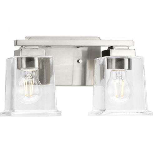 Progress Gilmour P300378 009 2 60 Watt MED BATH BRACKET in Brushed Nickel Finish Model: P300378-009