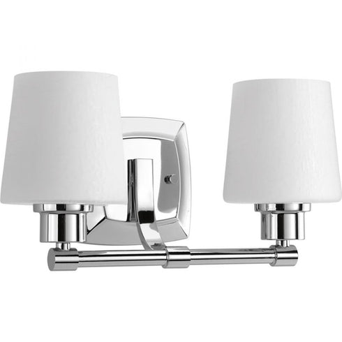 Progress Glance P300017 015 2 100 Watt MED BATH BRACKET in Polished Chrome Finish Model: P300017-015
