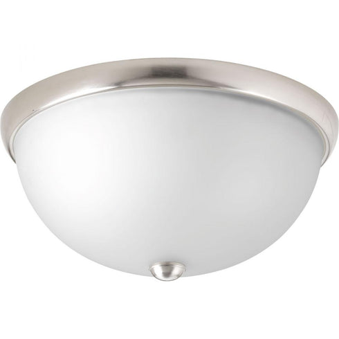 Progress Glass Domes P350044 009 2 75 Watt MED FLUSH MOUNT in Brushed Nickel Finish Model: P350044-009