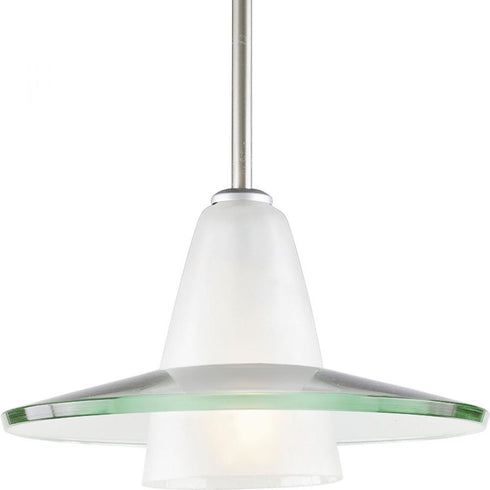 Progress Glass Pendants P5011 09 1 100 Watt MED PENDANT in Brushed Nickel Finish Model: P5011-09