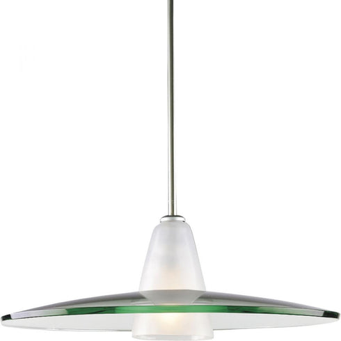 Progress Glass Pendants P5012 09 1 150 Watt MED PENDANT in Brushed Nickel Finish Model: P5012-09