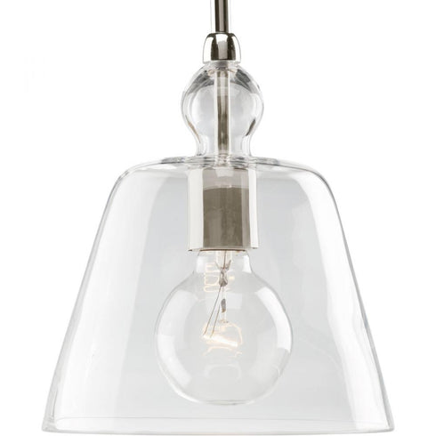 Progress Glass Pendants P5184 104 1 Light MINI PENDANT in Polished Nickel Finish Model: P5184-104