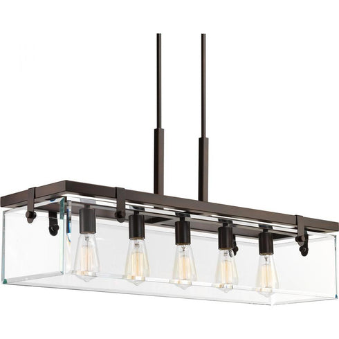 Progress Glayse P400116 009 5 60 Watt MED CHANDELIER in Brushed Nickel Finish Model: P400116-009