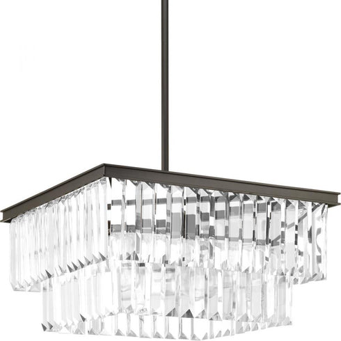 Progress Glimmer Four Light Pendant in Antique Bronze Finish Model: P500109-020